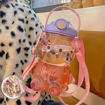 Kawaii Bear Water Bottle for Kids