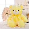 50cm Creative Light Up LED Teddy Bear Stuffed Animals Plush Toy Colorful Glowing   Christmas Gift for Kids Pillow