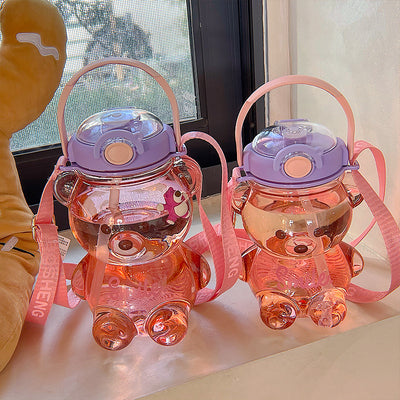 Kawaii Bear Water Bottle for Kids